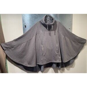 UGG Charlynne Cozy Soft Heather Gray Pullover Poncho Cape W/ Pockets Women XS/S
